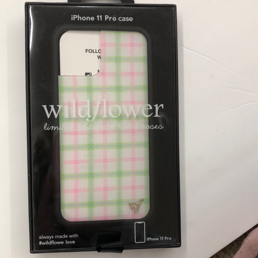 Wildflower plaid phone case iPhone 11 Pro